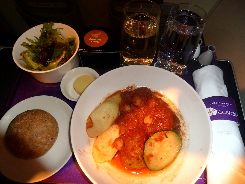 Virgin Australia Inflight Meal SYD CBR July 2015