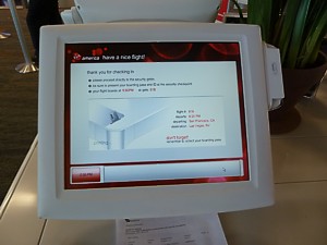 Virgin America Electronic check in June 2011