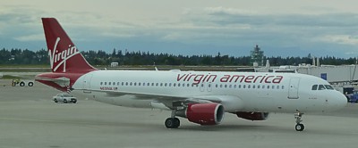 Virgin America A320 at Seattle June 2011