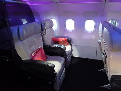 Virgin America First Class seat on an A320 June 2011