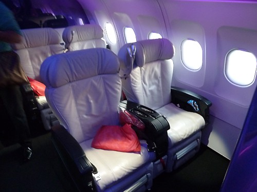 Virgin America First Class seat on an A320 June 2011