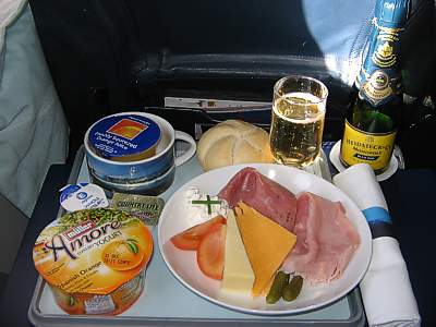 BA lunch CGN to LHR Dec 2005