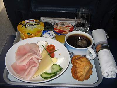 BA lunch DUS to LHR Dec 2005