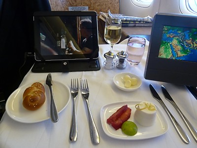 British Airways First Class Food DXB-LHR Nov 2011