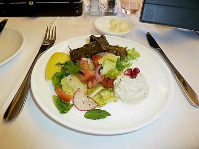 British Airways First Class Food DXB-LHR Nov 2011