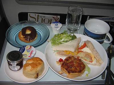 BA dinner FRA to LHR Dec 2006