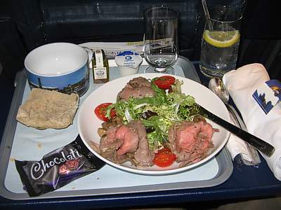 BA lunch LHR to DUS Dec 2005