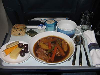 BA MAD to LHR dinner Feb 2007