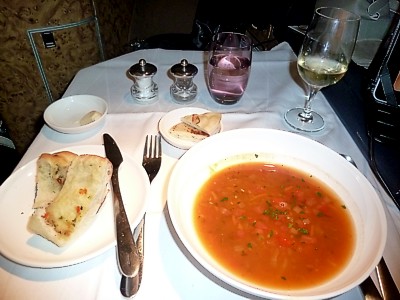 British Airways First Class Food ORD-LHR Nov 2011