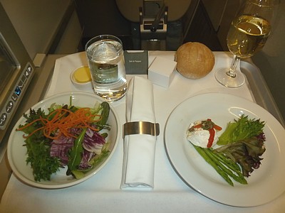 British Airways Business Class Food SIN-SYD Sep 2013