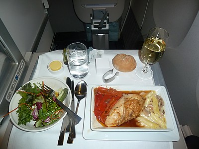 British Airways Business Class Food SIN-SYD Sep 2013