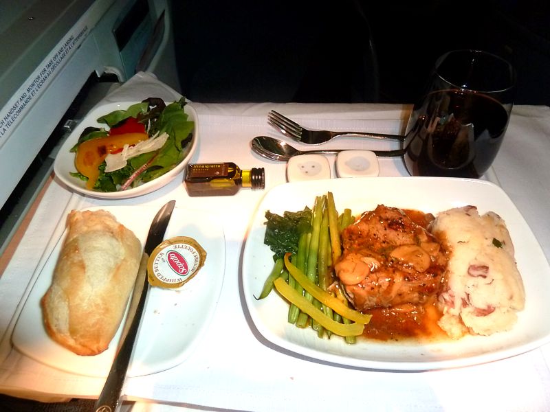 Air Canada Inflight Meal Business Class YYZ SYD Aug 2012