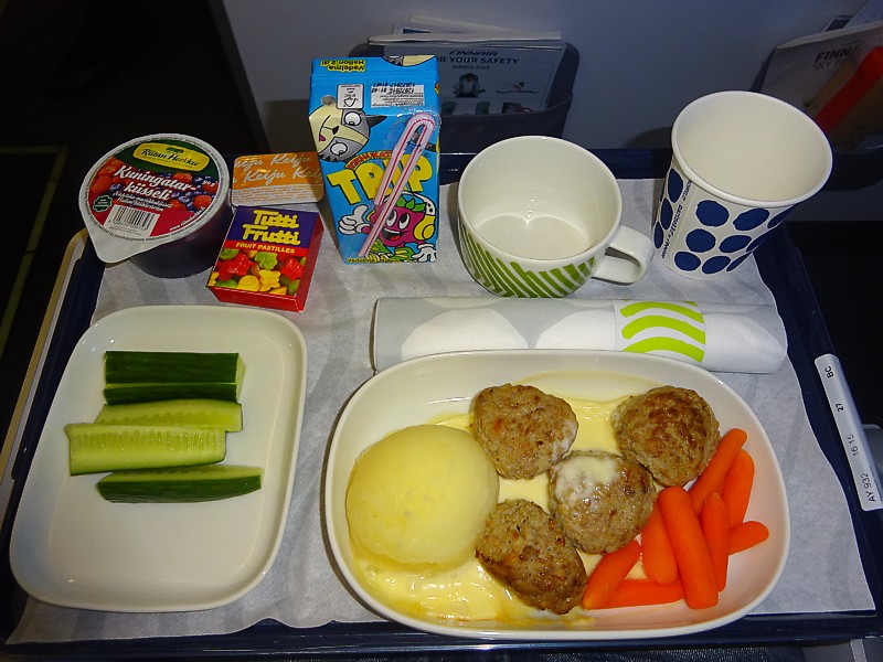 Finnair Inflight Meal Business Class HEL July 2016