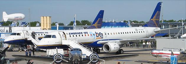 FlyBE Embraer 195 at Paris Airshow June 2005