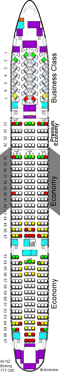 Air New Zealand 777 200 Seat Map Boeing 200er Seating Plan Pictures