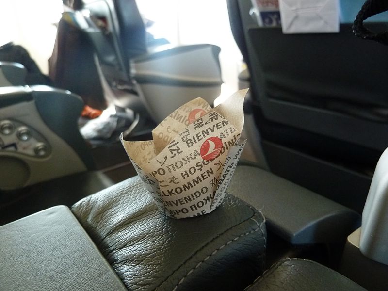 Turkish Airlines inflight meal Business Class IST LGW Apr 2015