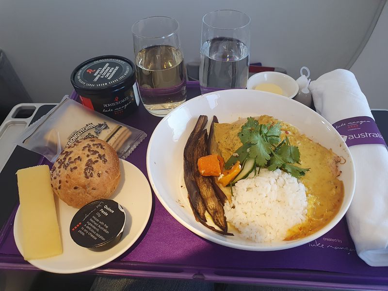 Virgin Australia inflight meal BNE CNS