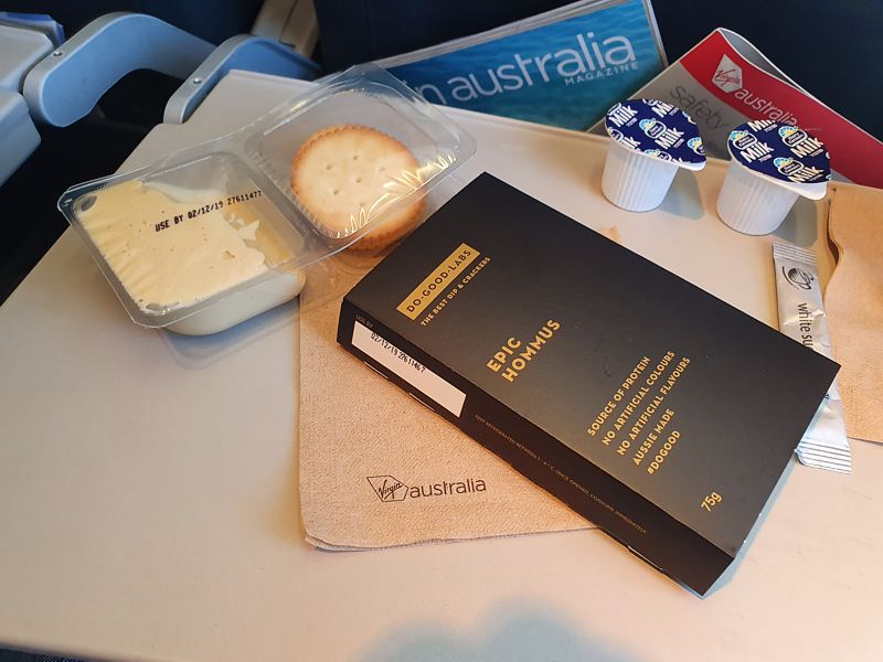 Virgin Australia inflight meal SYD BNE